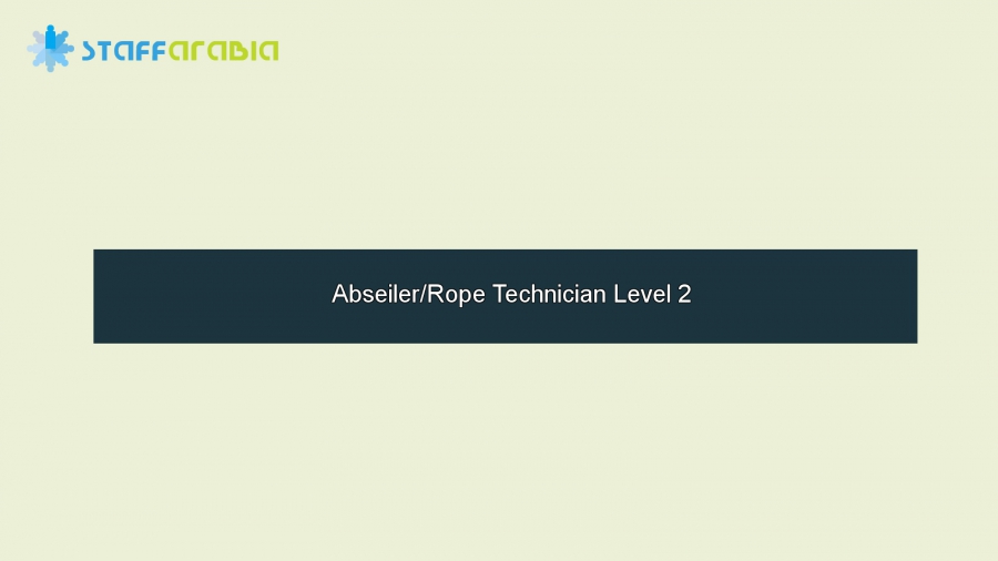 Abseiler/Rope Technician Level 2